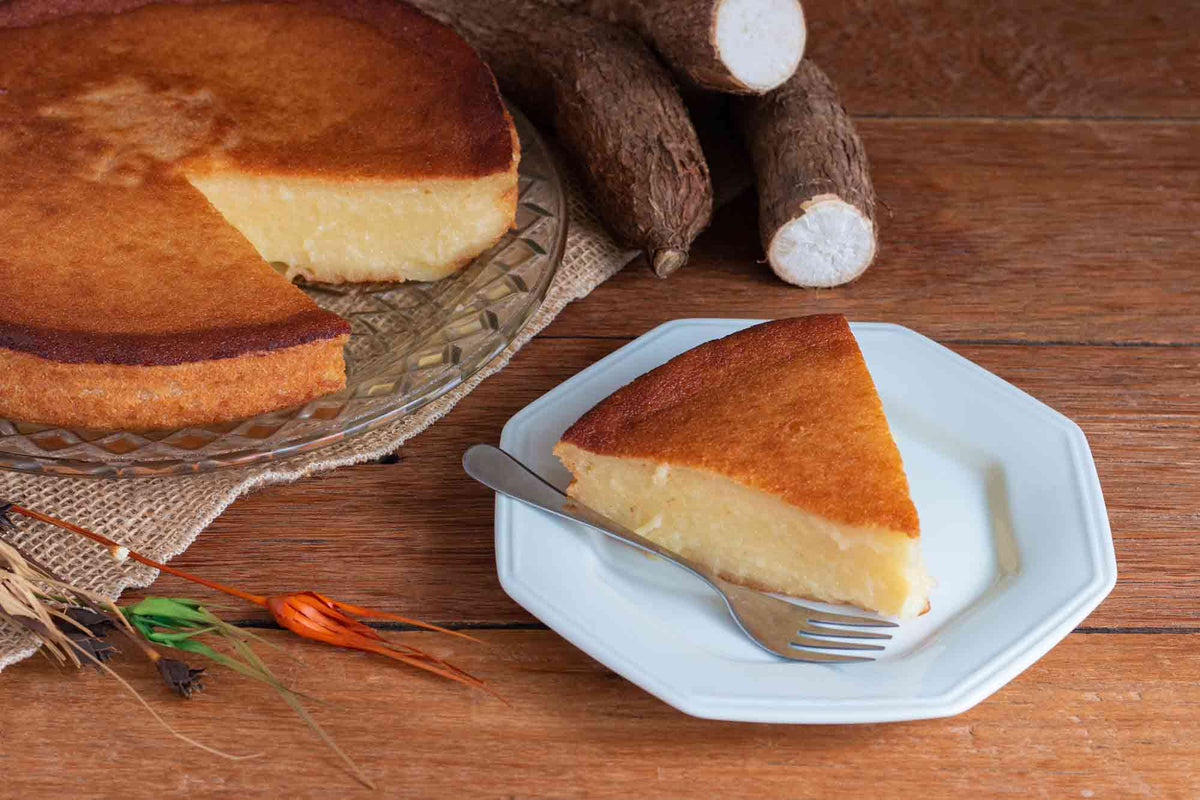 Bizcocho de yuca hecho con yuca rallada